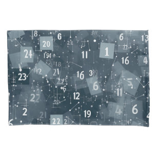 Math Numbers Abstract Pillow Case