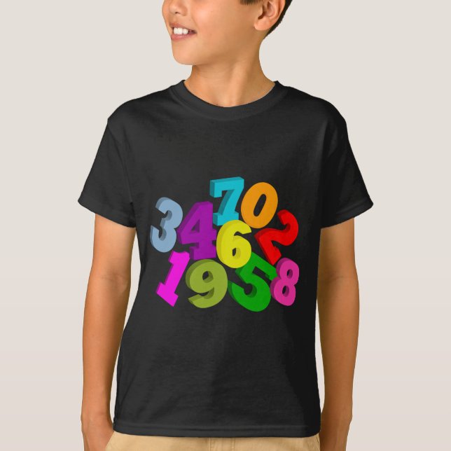 math numbers in color T-Shirt (Front)