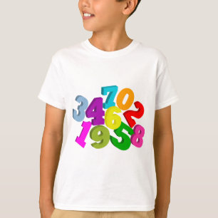 math numbers in color T-Shirt