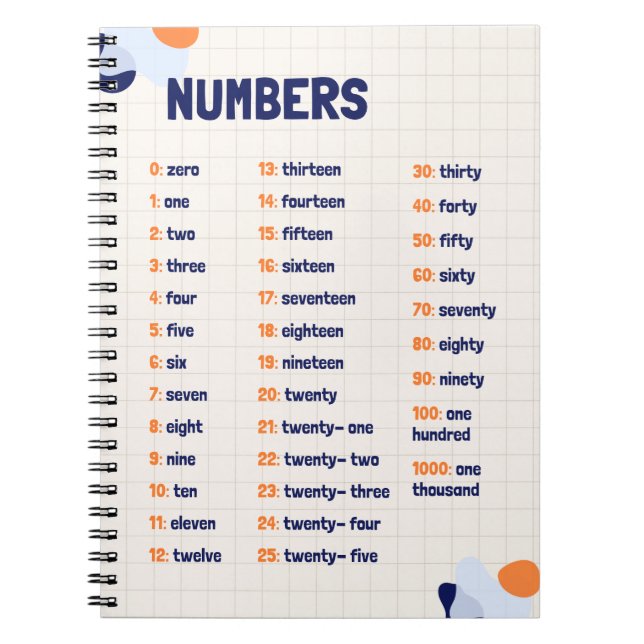 Math Numbers School Education Learning Notebook (Front)