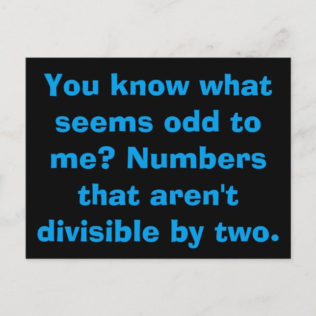 Math Odd Postcards (Front)