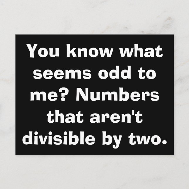 Math Odd Postcards (Front)