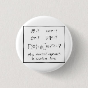 math of love pinback button