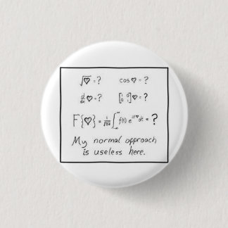 math of love pinback button