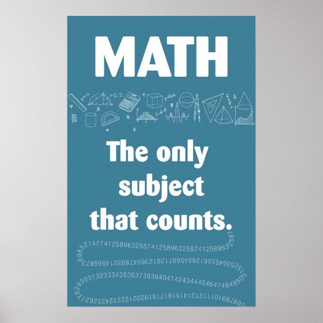 Math only subject that counts. poster (Front)