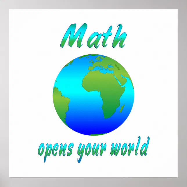 Mathworld Poster Math Opens Worlds Poster | Zazzle