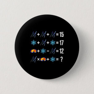 Math order of operation skiing snow flakes goggles button