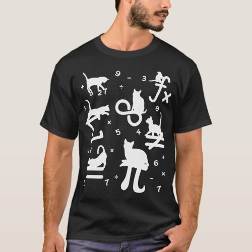 Math Outfit for Teachers Mathematics Cat Math  T_Shirt