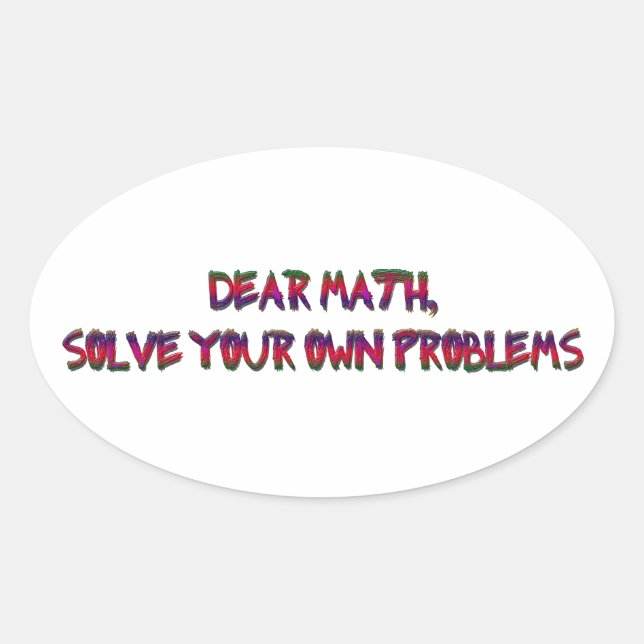 math oval sticker (Front)