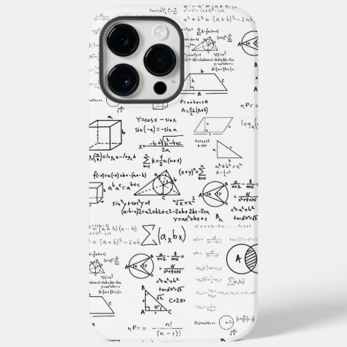 math pattern science school sketch drawing geek ma Case_Mate iPhone 14 pro max case