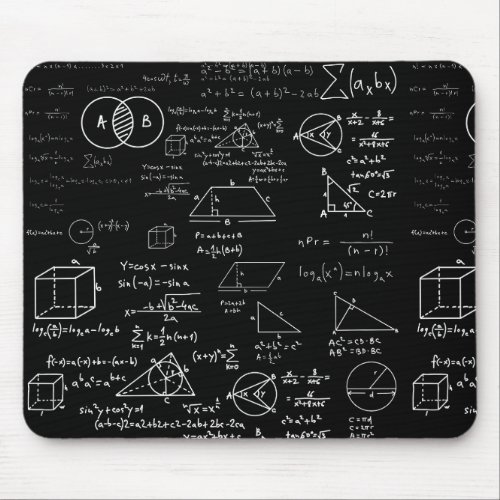 math pattern science school sketch drawing geek ma mouse pad