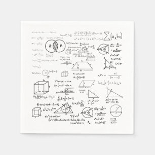 math pattern science school sketch drawing geek ma napkins