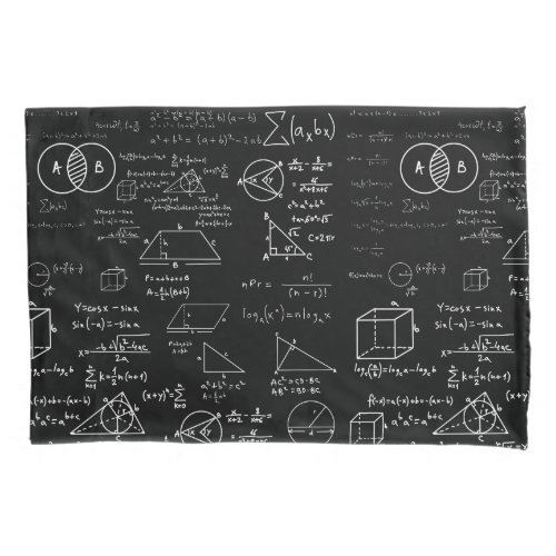 math pattern science school sketch drawing geek ma pillow case