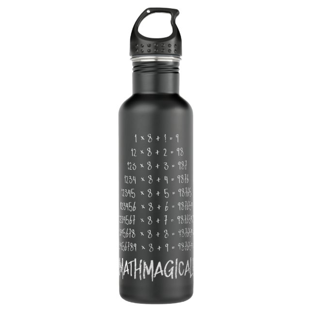 Math Patterns Mathmagical Stainless Steel Water Bottle (Front)