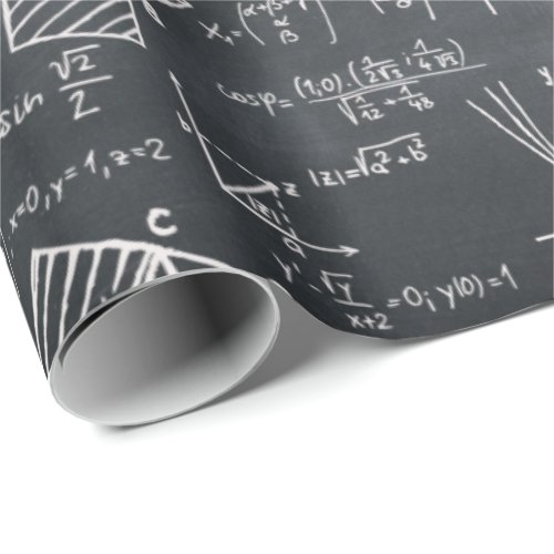 Math Physics on Blackboard Geegy Gift for Teacher Wrapping Paper