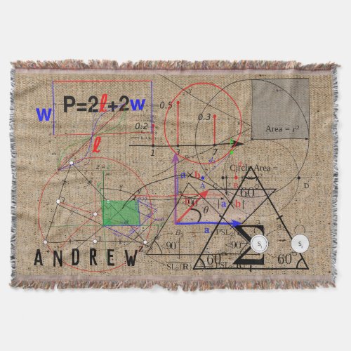 Math Physics Science Equation Personalized Throw Blanket