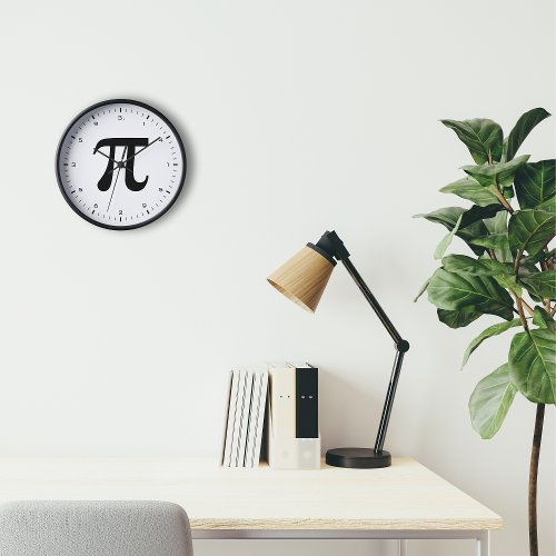 Math Pi Day Black Digits Clock