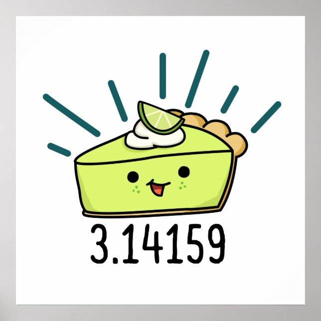 Math Pi Number Funny Pie Pun  Poster (Front)