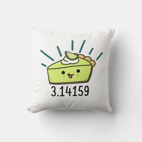 Math Pi Number Funny Pie Pun  Throw Pillow