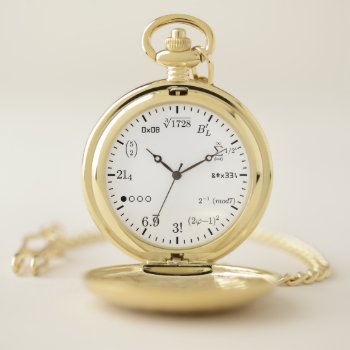 Math Pocket Watch by eagleApex at Zazzle