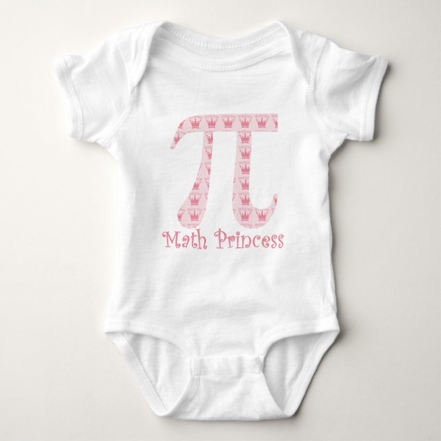 Math Princess Pi Baby Bodysuit (Front)