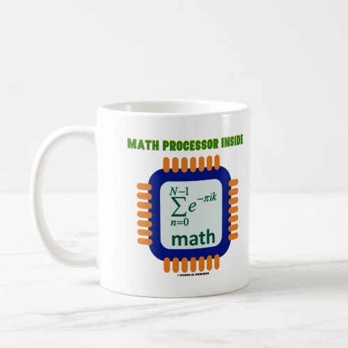 Math Processor Inside Semiconductor Chip Equation Coffee Mug
