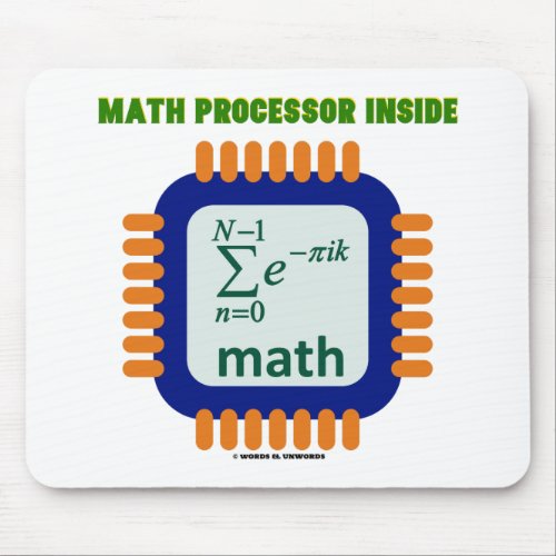 Math Processor Inside Semiconductor Chip Equation Mouse Pad