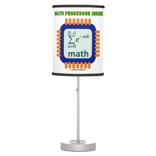 Math Processor Inside Semiconductor Chip Equation Table Lamp
