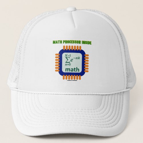 Math Processor Inside Semiconductor Chip Equation Trucker Hat