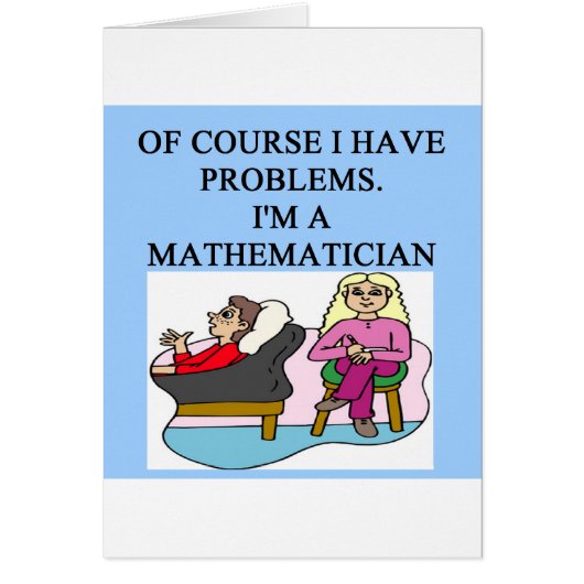 MATH psychology joke Cards (Front)
