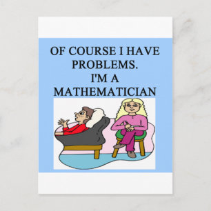 MATH psychology joke Postcard