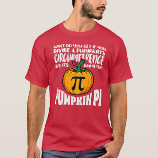 Math Pun Pumpkin Pi Funny Halloween Costume T-Shirt