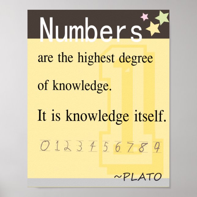 Math quote by Plato Poster (Front)
