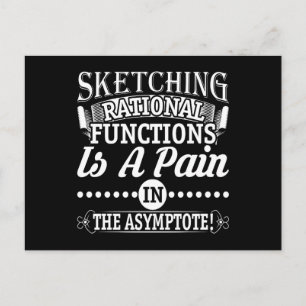 Math Rational Functions Pun Joke Postcard