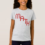 Math Red Hearts Text T-Shirt