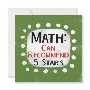Math Review 5 Stars Greeting Card