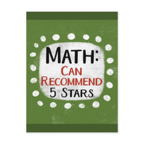 Math Review 5 Stars Postcard