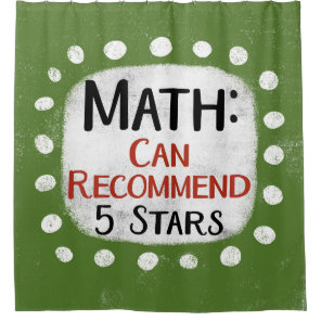 Math Review 5 Stars Shower Curtain