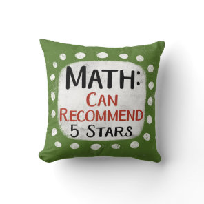 Math Review 5 Stars Throw Pillow