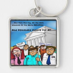 Math Revolt Funny Gifts Tees & Cards Keychain