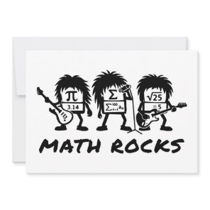 Math Rocks Academic Rock Band Humor Invitation