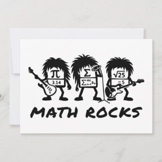 Math Rocks Academic Rock Band Humor Invitation
