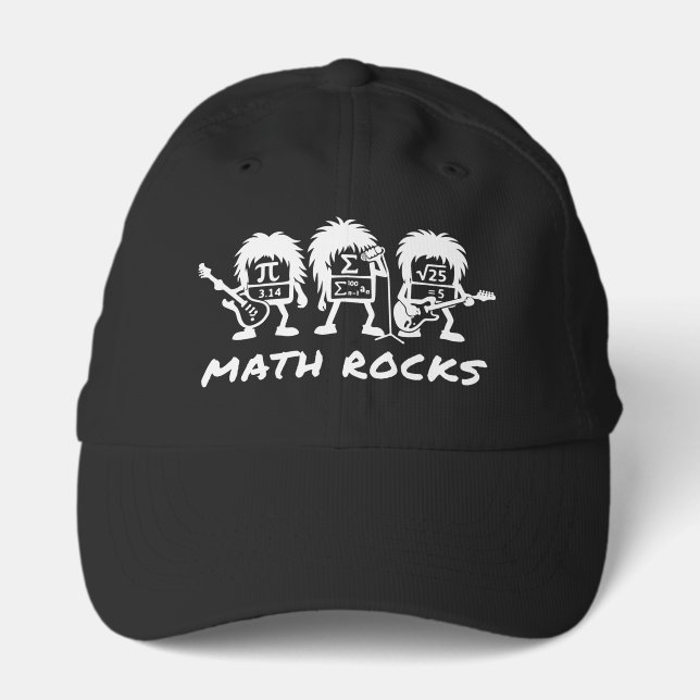 Math Rocks Academic Rock Band Humor Performance Cap (Front)
