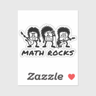 Math Rocks Academic Rock Band Humor Sticker