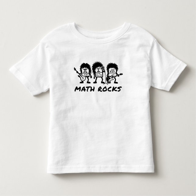 Math Rocks Academic Rock Band Humor Toddler T-shirt (Front)
