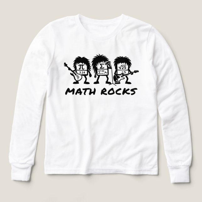 Math Rocks Academic Rock Band Humor Tri-Blend Shirts (Design Front)