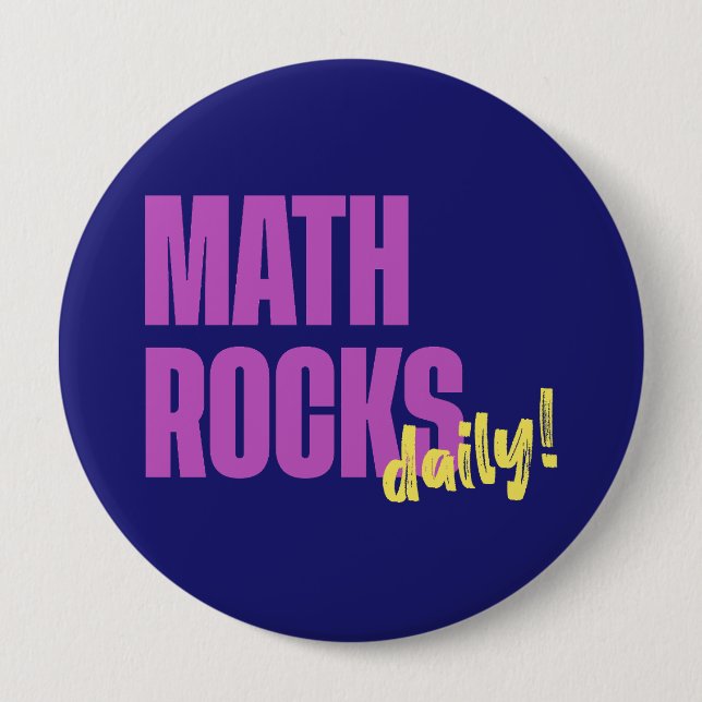 Math Rocks Daily Button (Front)