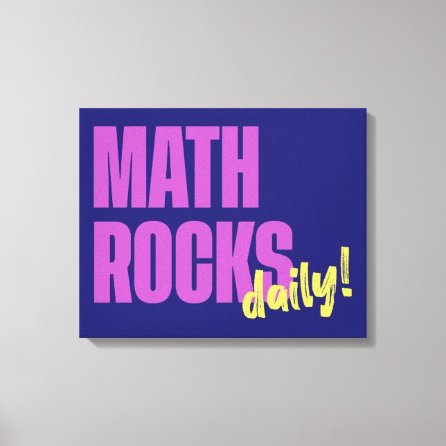 Math Rocks Daily Canvas Print (Front)