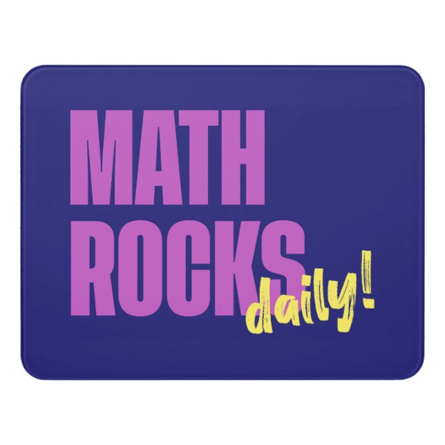 Math Rocks Daily Door Sign (Contemporary Front)