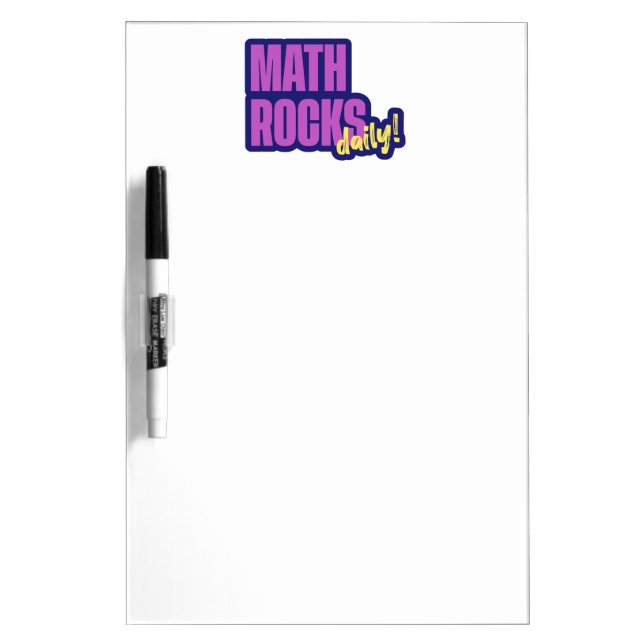 Math Rocks Daily Dry Erase Board (Front)